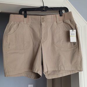 GLORIA VANDERBILT LUCA LATTE SHORTS SIZE 14